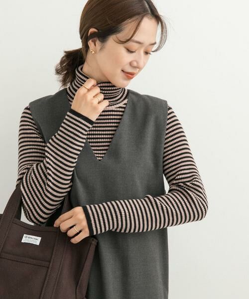 URBAN RESEARCH DOORS / アーバンリサーチ ドアーズ ニット・セーター | ボーダーリブタートル | 詳細12