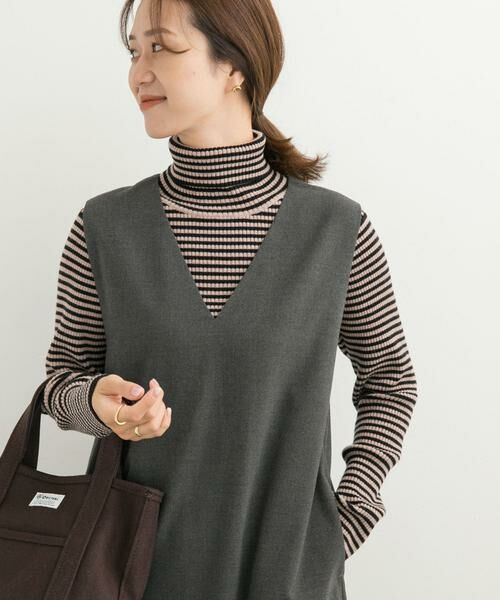 URBAN RESEARCH DOORS / アーバンリサーチ ドアーズ ニット・セーター | ボーダーリブタートル | 詳細13