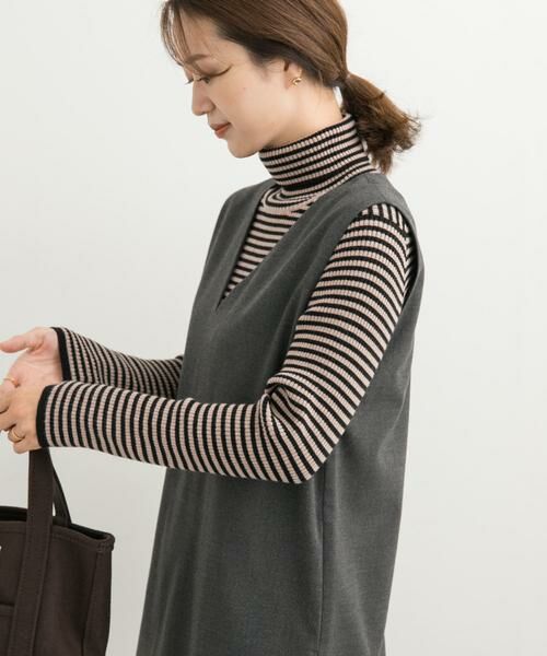 URBAN RESEARCH DOORS / アーバンリサーチ ドアーズ ニット・セーター | ボーダーリブタートル | 詳細14