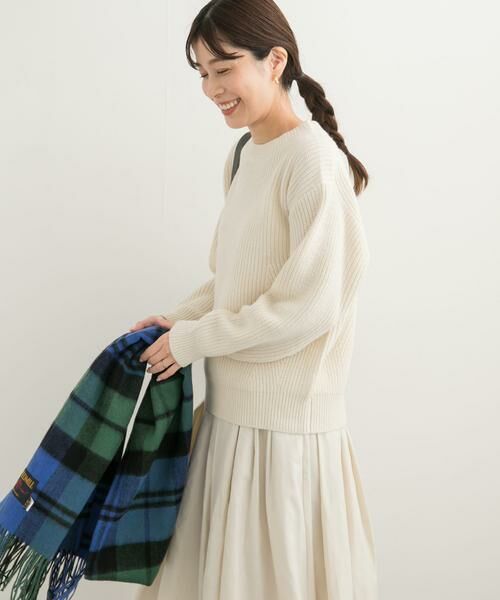 URBAN RESEARCH DOORS/アーバンリサーチ ドアーズ モンゴリアンウールクルーネックニット アイボリー M URBAN RESEARCH DOORS/アーバンリサーチ ドアーズ モンゴリアンウールクルーネックニット アイボリー M