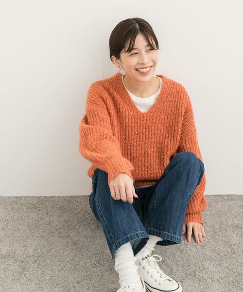 URBAN RESEARCH DOORS / アーバンリサーチ ドアーズ ニット・セーター | MIXカラーVネックニット | 詳細4