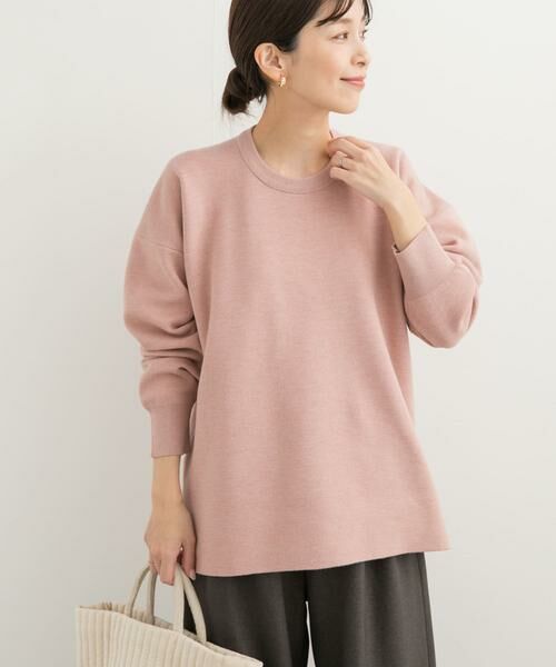 URBAN RESEARCH DOORS/アーバンリサーチ ドアーズ コクーンシルエットチュニックニット ピンク M URBAN RESEARCH DOORS/アーバンリサーチ ドアーズ コクーンシルエットチュニックニット ピンク M