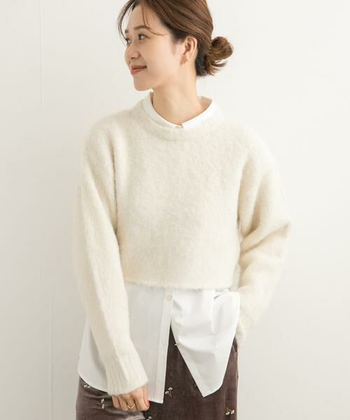URBAN RESEARCH DOORS / アーバンリサーチ ドアーズ ニット・セーター | ショート丈シャギーニット | 詳細1
