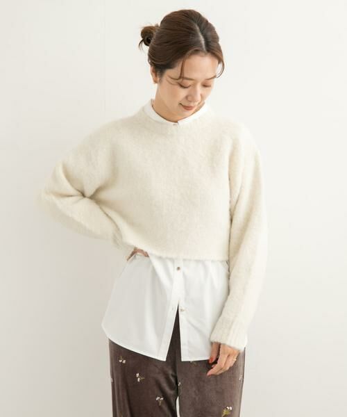URBAN RESEARCH DOORS / アーバンリサーチ ドアーズ ニット・セーター | ショート丈シャギーニット | 詳細5