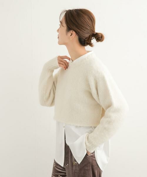 URBAN RESEARCH DOORS / アーバンリサーチ ドアーズ ニット・セーター | ショート丈シャギーニット | 詳細7
