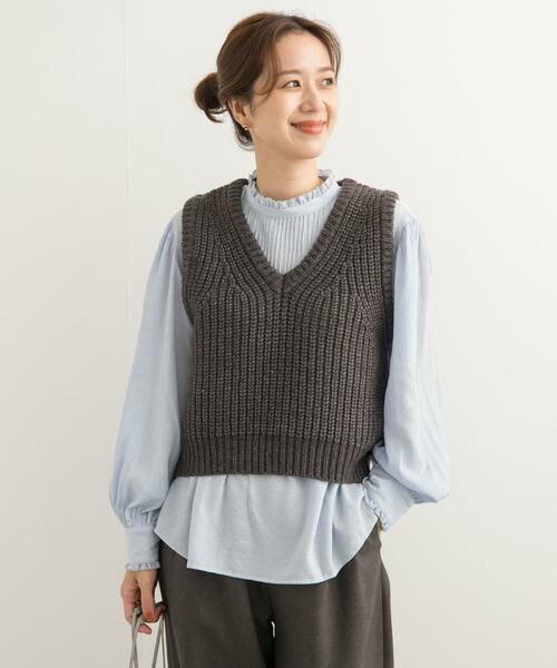 URBAN RESEARCH DOORS / アーバンリサーチ ドアーズ ベスト | リリヤーンVネックニットベスト | 詳細1