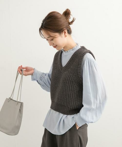 URBAN RESEARCH DOORS / アーバンリサーチ ドアーズ ベスト | リリヤーンVネックニットベスト | 詳細3