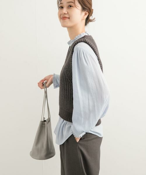 URBAN RESEARCH DOORS / アーバンリサーチ ドアーズ ベスト | リリヤーンVネックニットベスト | 詳細4