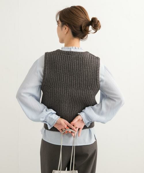 URBAN RESEARCH DOORS / アーバンリサーチ ドアーズ ベスト | リリヤーンVネックニットベスト | 詳細5