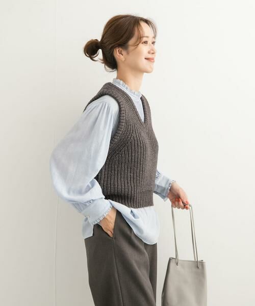 URBAN RESEARCH DOORS / アーバンリサーチ ドアーズ ベスト | リリヤーンVネックニットベスト | 詳細6