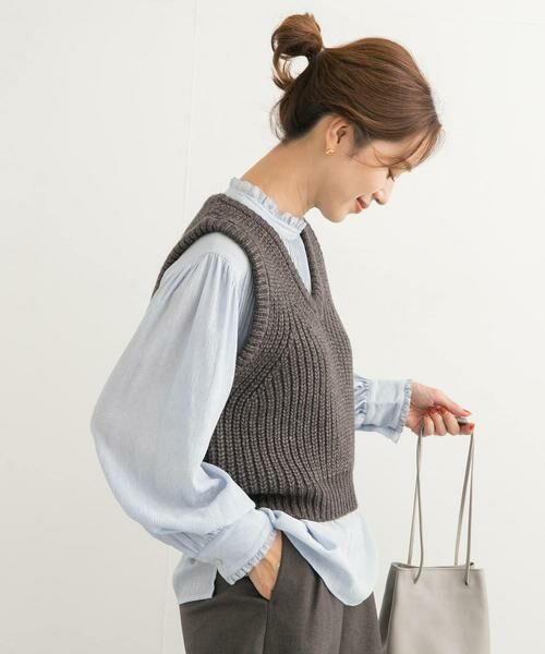 URBAN RESEARCH DOORS / アーバンリサーチ ドアーズ ベスト | リリヤーンVネックニットベスト | 詳細7