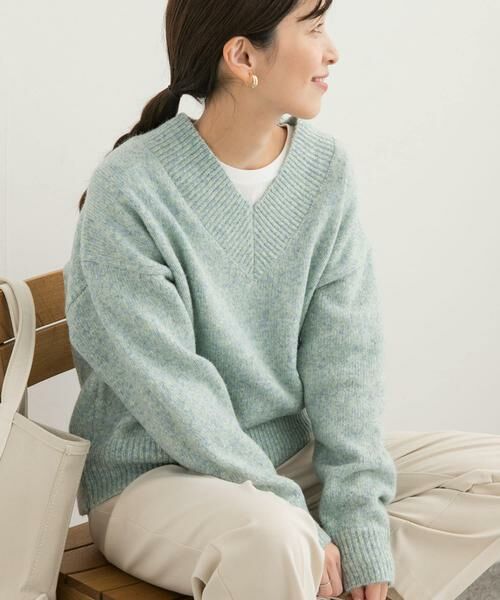 URBAN RESEARCH DOORS / アーバンリサーチ ドアーズ ニット・セーター | メランジVネックニット | 詳細4