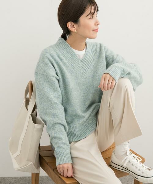 URBAN RESEARCH DOORS / アーバンリサーチ ドアーズ ニット・セーター | メランジVネックニット | 詳細5