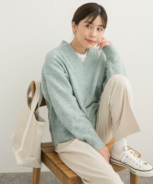 URBAN RESEARCH DOORS / アーバンリサーチ ドアーズ ニット・セーター | メランジVネックニット | 詳細6