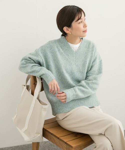 URBAN RESEARCH DOORS / アーバンリサーチ ドアーズ ニット・セーター | メランジVネックニット | 詳細7