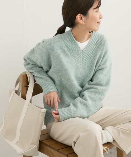 URBAN RESEARCH DOORS / アーバンリサーチ ドアーズ ニット・セーター | メランジVネックニット | 詳細8
