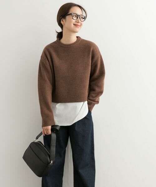 URBAN RESEARCH DOORS / アーバンリサーチ ドアーズ ニット・セーター | ショート丈ウールニット | 詳細1