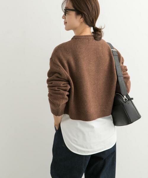 URBAN RESEARCH DOORS / アーバンリサーチ ドアーズ ニット・セーター | ショート丈ウールニット | 詳細3