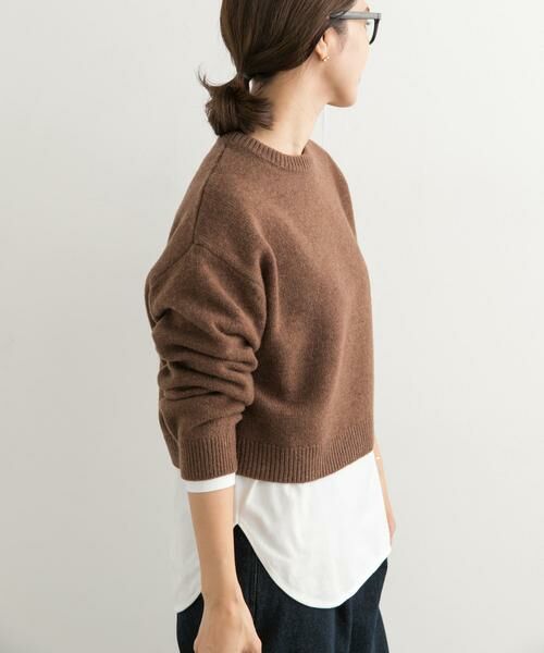 URBAN RESEARCH DOORS / アーバンリサーチ ドアーズ ニット・セーター | ショート丈ウールニット | 詳細4