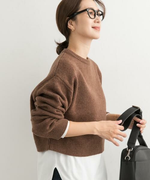 URBAN RESEARCH DOORS / アーバンリサーチ ドアーズ ニット・セーター | ショート丈ウールニット | 詳細5