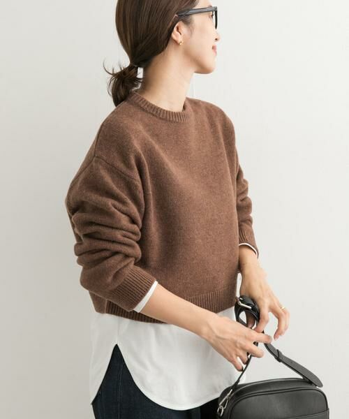 URBAN RESEARCH DOORS / アーバンリサーチ ドアーズ ニット・セーター | ショート丈ウールニット | 詳細6