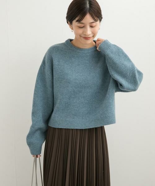 URBAN RESEARCH DOORS / アーバンリサーチ ドアーズ ニット・セーター | ショート丈ウールニット | 詳細18