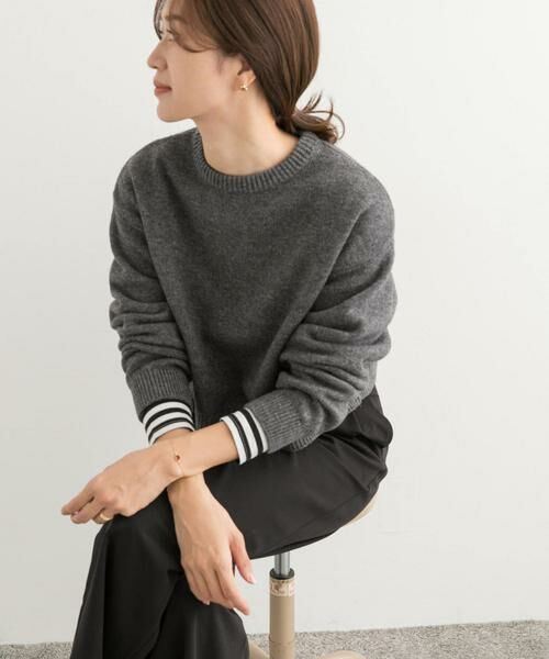 URBAN RESEARCH DOORS / アーバンリサーチ ドアーズ ニット・セーター | ショート丈ウールニット | 詳細28