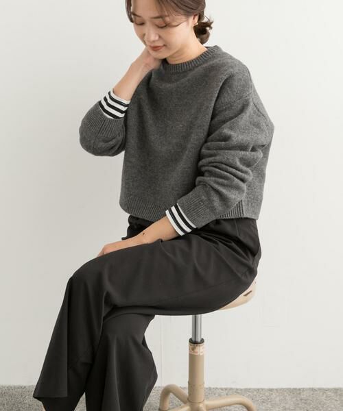 URBAN RESEARCH DOORS / アーバンリサーチ ドアーズ ニット・セーター | ショート丈ウールニット | 詳細30