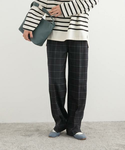 URBAN RESEARCH DOORS / アーバンリサーチ ドアーズ その他パンツ | チェックトラウザーパンツ(ネイビー)