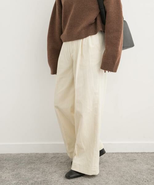 URBAN RESEARCH DOORS / アーバンリサーチ ドアーズ その他パンツ | コーデュロイタックワイドパンツ | 詳細1