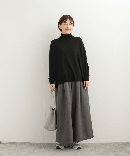 URBAN RESEARCH DOORS / アーバンリサーチ ドアーズ その他パンツ | メランジヘリンボーンギャザーワイドパンツ | 詳細10