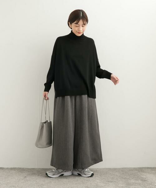 URBAN RESEARCH DOORS / アーバンリサーチ ドアーズ その他パンツ | メランジヘリンボーンギャザーワイドパンツ | 詳細11