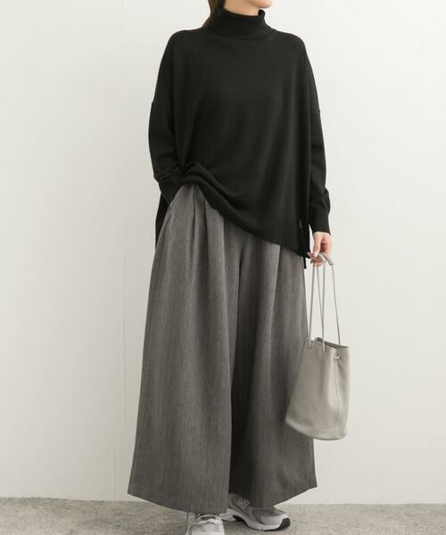 URBAN RESEARCH DOORS / アーバンリサーチ ドアーズ その他パンツ | メランジヘリンボーンギャザーワイドパンツ | 詳細6