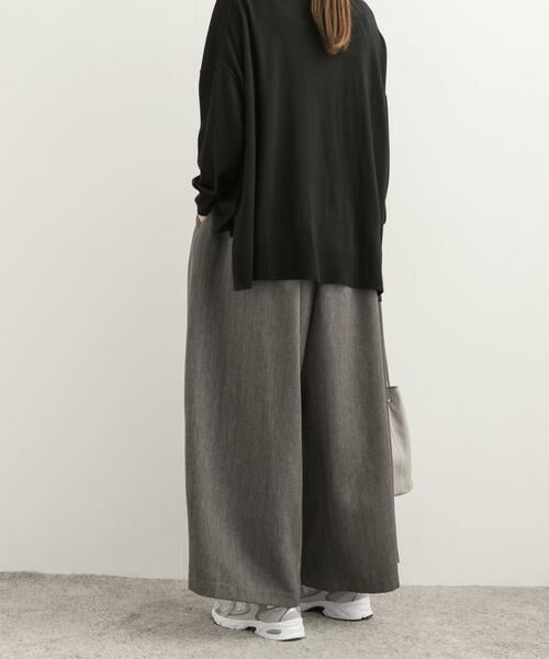 URBAN RESEARCH DOORS / アーバンリサーチ ドアーズ その他パンツ | メランジヘリンボーンギャザーワイドパンツ | 詳細7