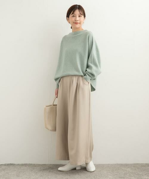 URBAN RESEARCH DOORS / アーバンリサーチ ドアーズ その他パンツ | メランジヘリンボーンギャザーワイドパンツ | 詳細28