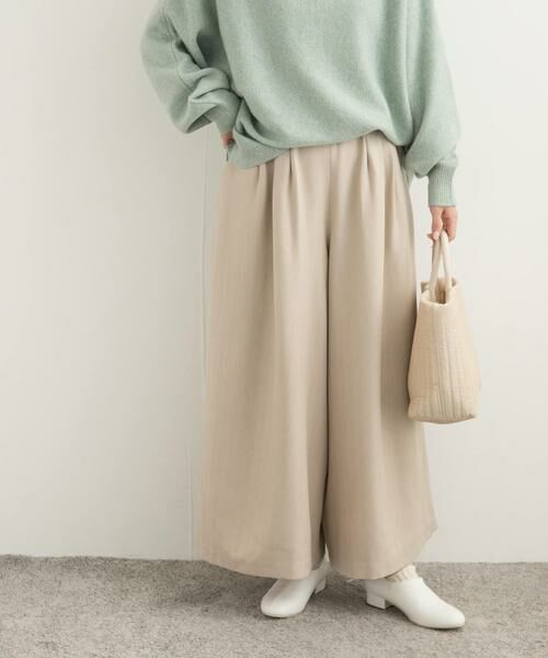 URBAN RESEARCH DOORS / アーバンリサーチ ドアーズ その他パンツ | メランジヘリンボーンギャザーワイドパンツ | 詳細23