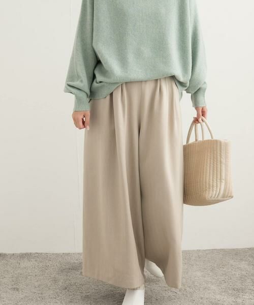 URBAN RESEARCH DOORS / アーバンリサーチ ドアーズ その他パンツ | メランジヘリンボーンギャザーワイドパンツ | 詳細24