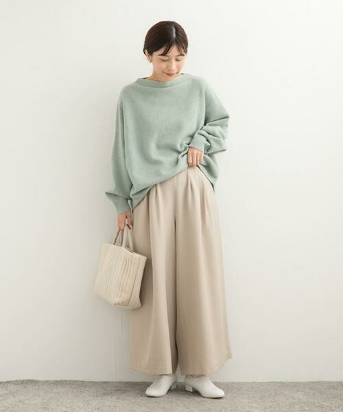 URBAN RESEARCH DOORS / アーバンリサーチ ドアーズ その他パンツ | メランジヘリンボーンギャザーワイドパンツ | 詳細27