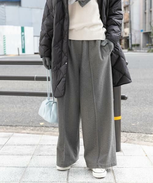 URBAN RESEARCH DOORS / アーバンリサーチ ドアーズ その他パンツ | ヘリンボーンピンタックイージーパンツ | 詳細4