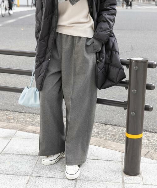 URBAN RESEARCH DOORS/アーバンリサーチ ドアーズ ヘリンボーンピンタックイージーパンツ チャコールグレー M URBAN RESEARCH DOORS/アーバンリサーチ ドアーズ ヘリンボーンピンタックイージーパンツ チャコールグレー M