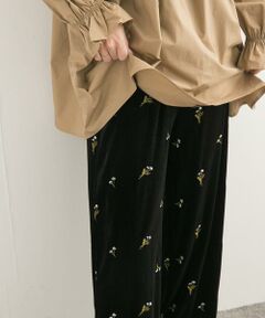 URBAN RESEARCH DOORS / アーバンリサーチ ドアーズ その他パンツ | 刺繍ベロアイージーパンツ