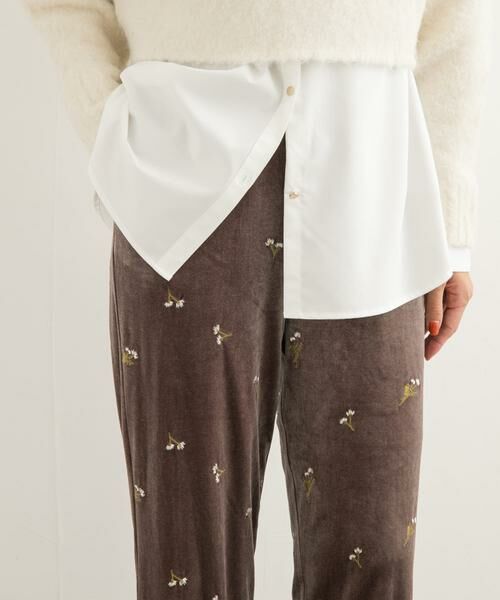 URBAN RESEARCH DOORS / アーバンリサーチ ドアーズ その他パンツ | 刺繍ベロアイージーパンツ | 詳細10