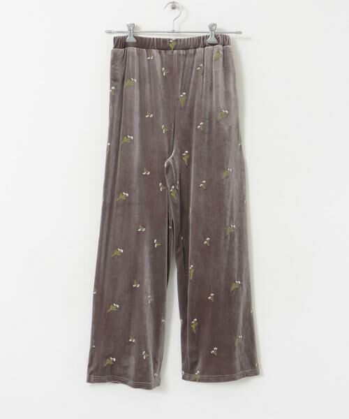 URBAN RESEARCH DOORS / アーバンリサーチ ドアーズ その他パンツ | 刺繍ベロアイージーパンツ | 詳細14