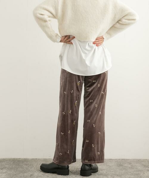 URBAN RESEARCH DOORS / アーバンリサーチ ドアーズ その他パンツ | 刺繍ベロアイージーパンツ | 詳細6