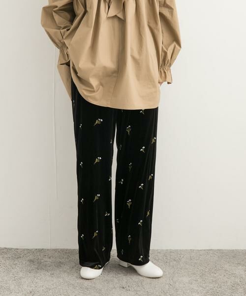 URBAN RESEARCH DOORS / アーバンリサーチ ドアーズ その他パンツ | 刺繍ベロアイージーパンツ | 詳細22