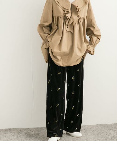 URBAN RESEARCH DOORS / アーバンリサーチ ドアーズ その他パンツ | 刺繍ベロアイージーパンツ | 詳細23