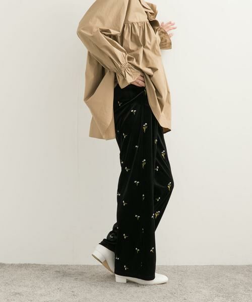 URBAN RESEARCH DOORS / アーバンリサーチ ドアーズ その他パンツ | 刺繍ベロアイージーパンツ | 詳細25