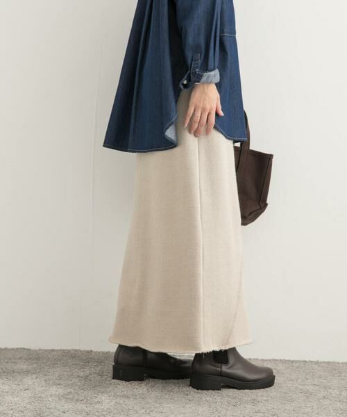 URBAN RESEARCH DOORS / アーバンリサーチ ドアーズ スカート | ローゲージインレイイージースカート | 詳細20