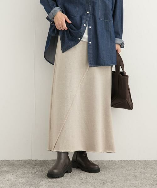 URBAN RESEARCH DOORS / アーバンリサーチ ドアーズ スカート | ローゲージインレイイージースカート | 詳細22