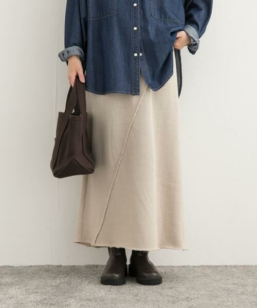 URBAN RESEARCH DOORS / アーバンリサーチ ドアーズ スカート | ローゲージインレイイージースカート | 詳細23
